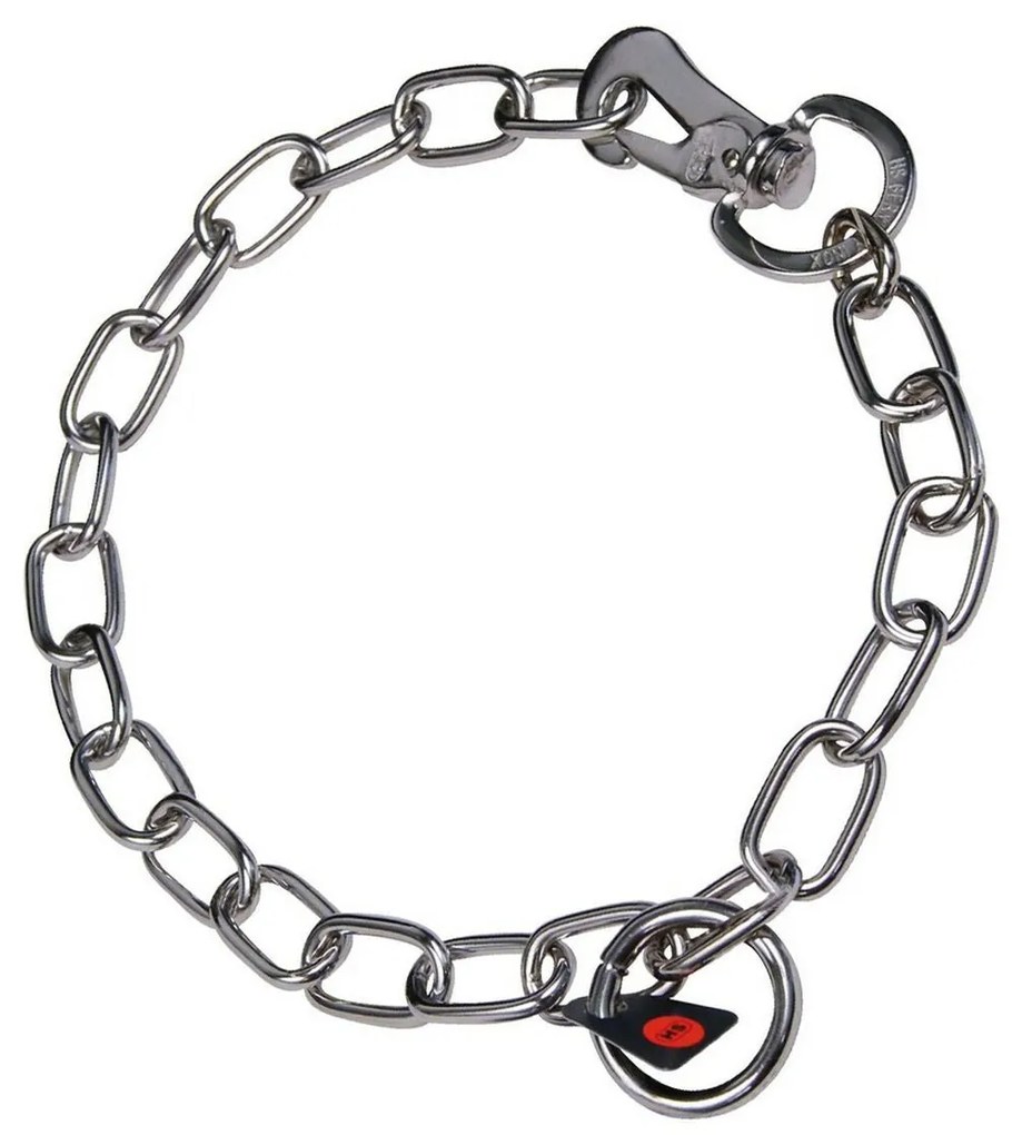 Coleira para Cães Hs Sprenger Prateado 3 mm Elos Semicomprido (50 cm)