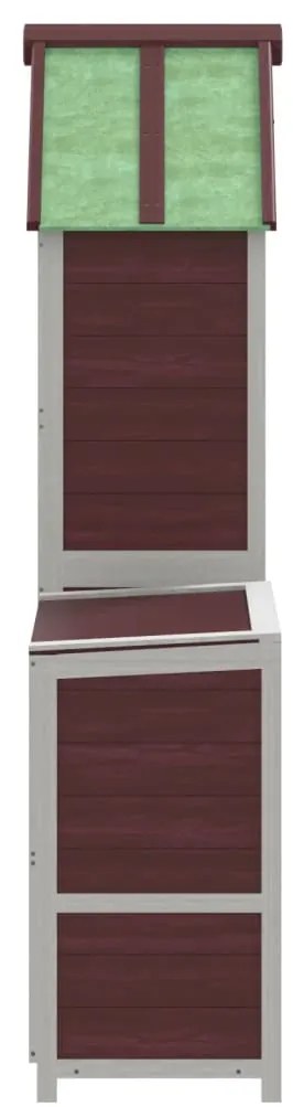 2 pcs conj. abrigos p/ ferramentas jardim pinho maciço cor moca