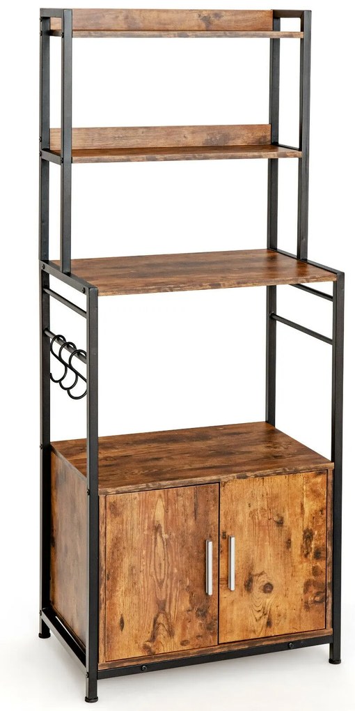 Conjunto de mesa de jantar industrial de 5 peças com mesa de altura de balcão e 4 bancos de bar - Café