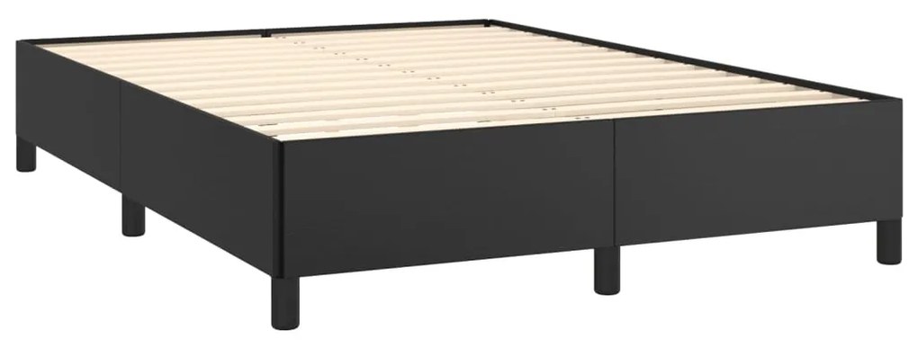 Estrutura de Cama Salu em Couro Artificial Preto - 140x200 cm - Design