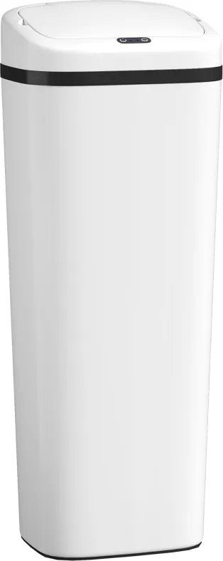Caixote de Lixo 33x25x84 cm Automático 50L Estreito em Aço Inoxidável com Sensor Infravermelhos Modo Manual  Branco