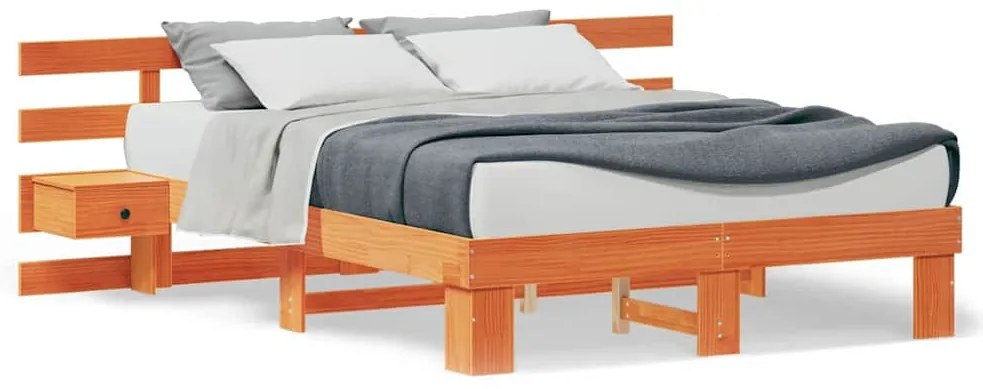 Estrutura da Cama com gaveta Castanho 140 x 200 cm