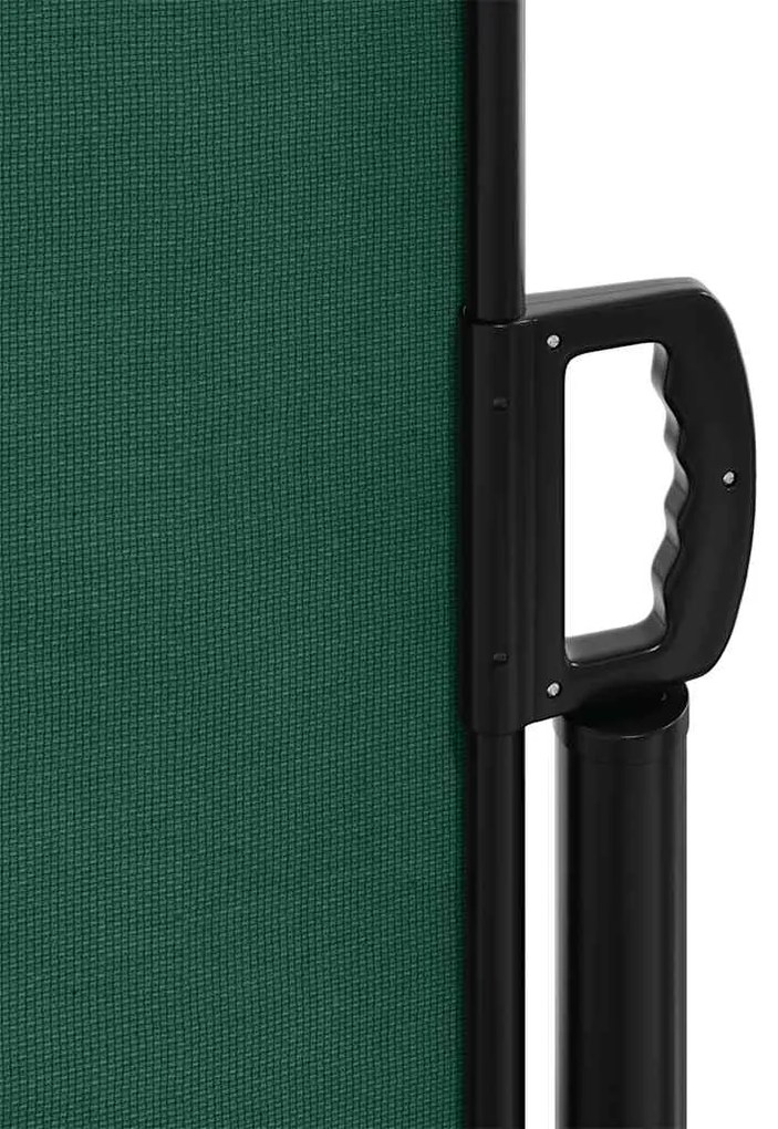 Toldo lateral retrátil 140x600 cm verde-escuro