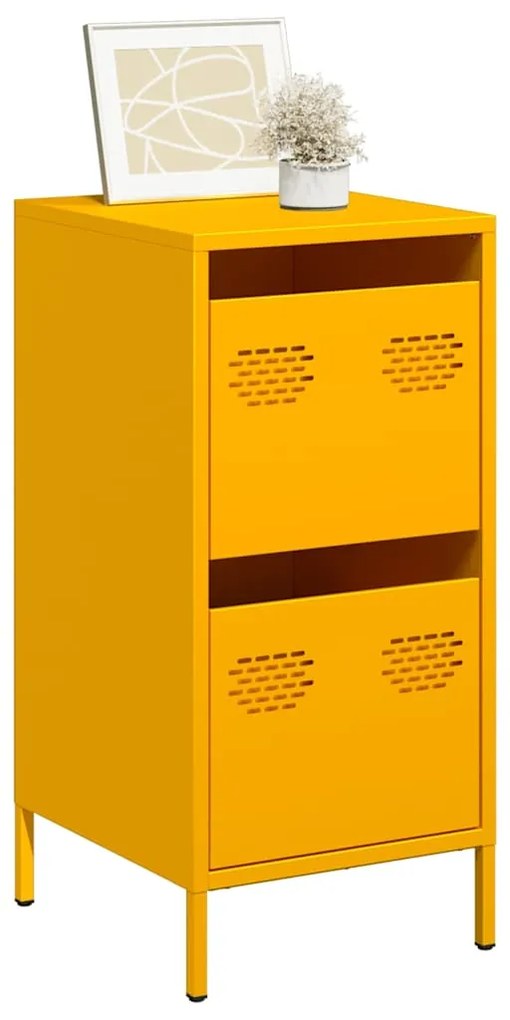 Aparador 35x39x73,5 cm aço laminado a frio amarelo mostarda