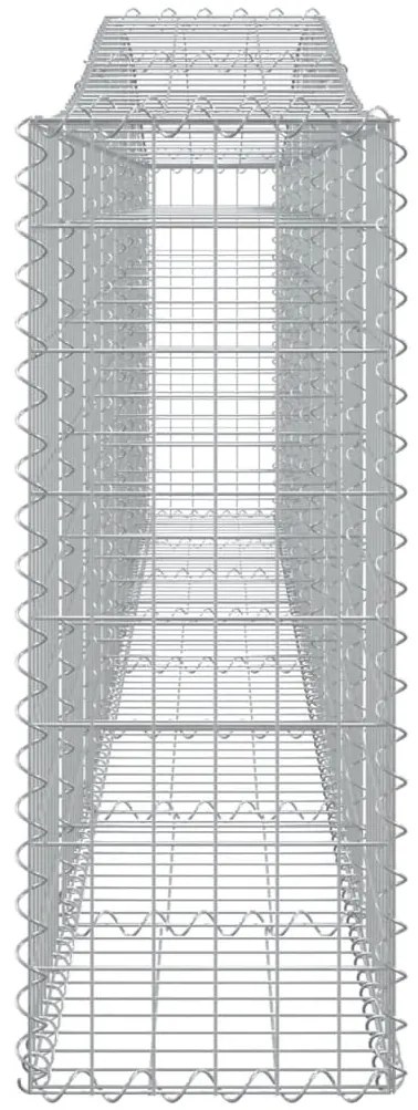 Cestos gabião arqueados 5 pcs 400x30x80/100cm ferro galvanizado