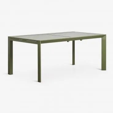 Mesa De Jardim Retangular Extensível Em Alumínio Starmi 180-240x100 Cm Verde Azeitona Intenso - Sklum