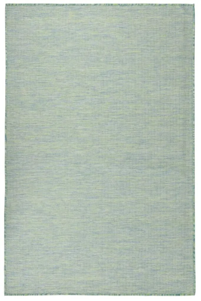 Tapete de tecido plano para exterior 100x200 cm turquesa