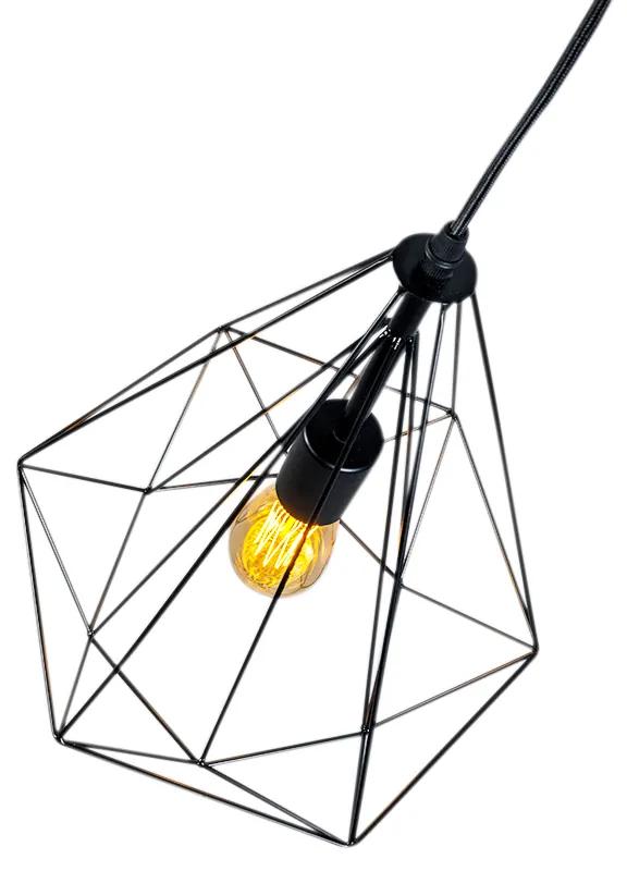 Lâmpada industrial suspensa preta - Carcaça Design,Moderno