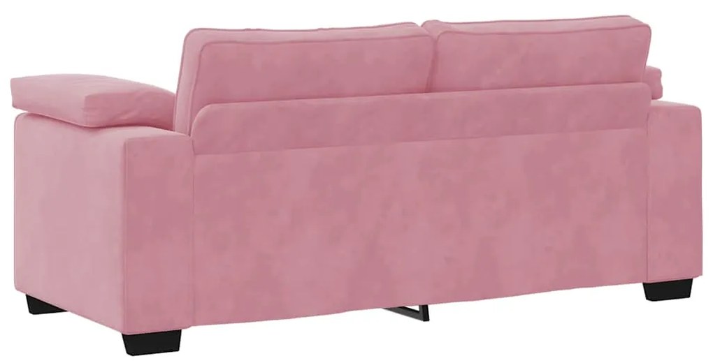 Sofá-luvas 140 cm veludo rosa