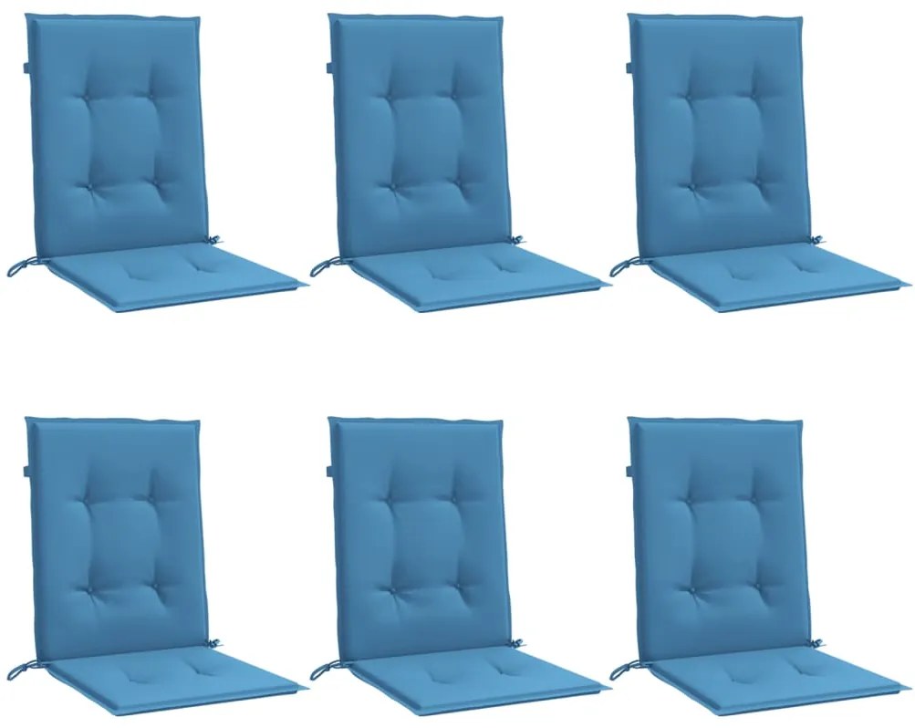 Almofadões lombares p/ cadeiras 6pcs 100x50x4cm mesclado tecido