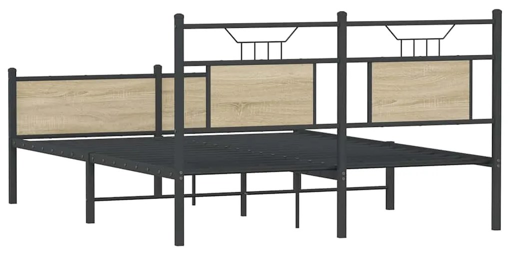 Estrutura cama s/ colchão derivados de madeira carvalho sonoma