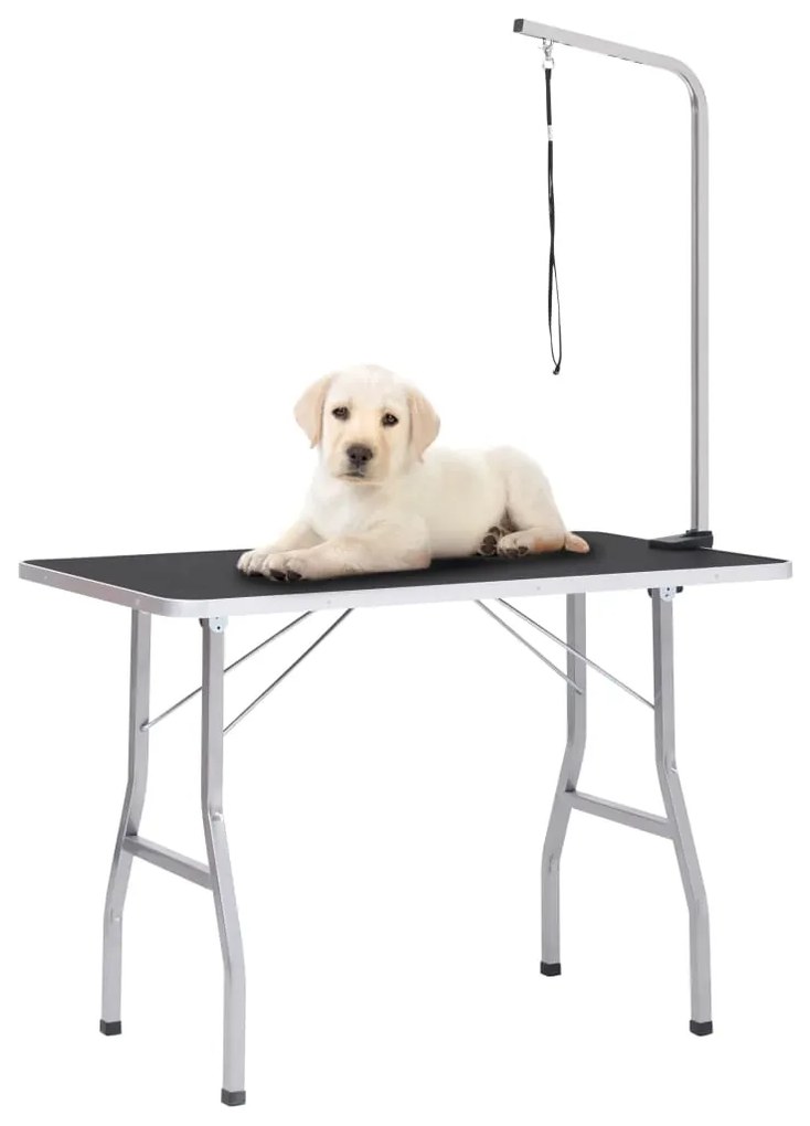vidaXL Mesa de grooming ajustável para cães com 1 laço