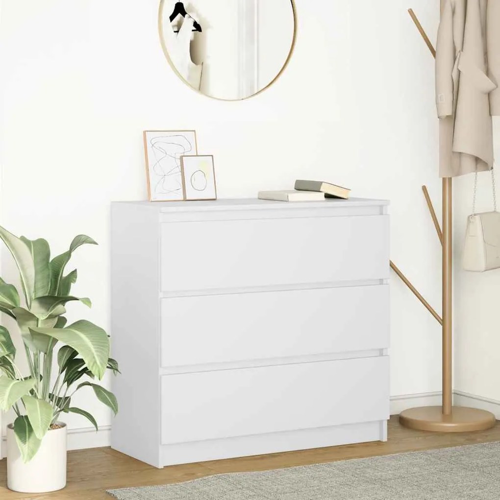 vidaXL Aparador 80x35x76 cm derivados de madeira branco