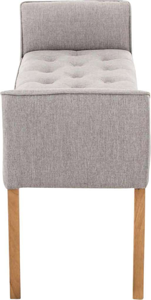 Banco estofado Cleopatra 64 x 128 x 43 cm Cinzento