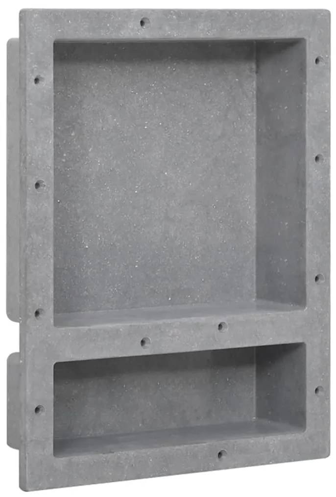 vidaXL Habitáculo chuveiro c/ 2 compartimentos 41x51x10 cm cinza mate