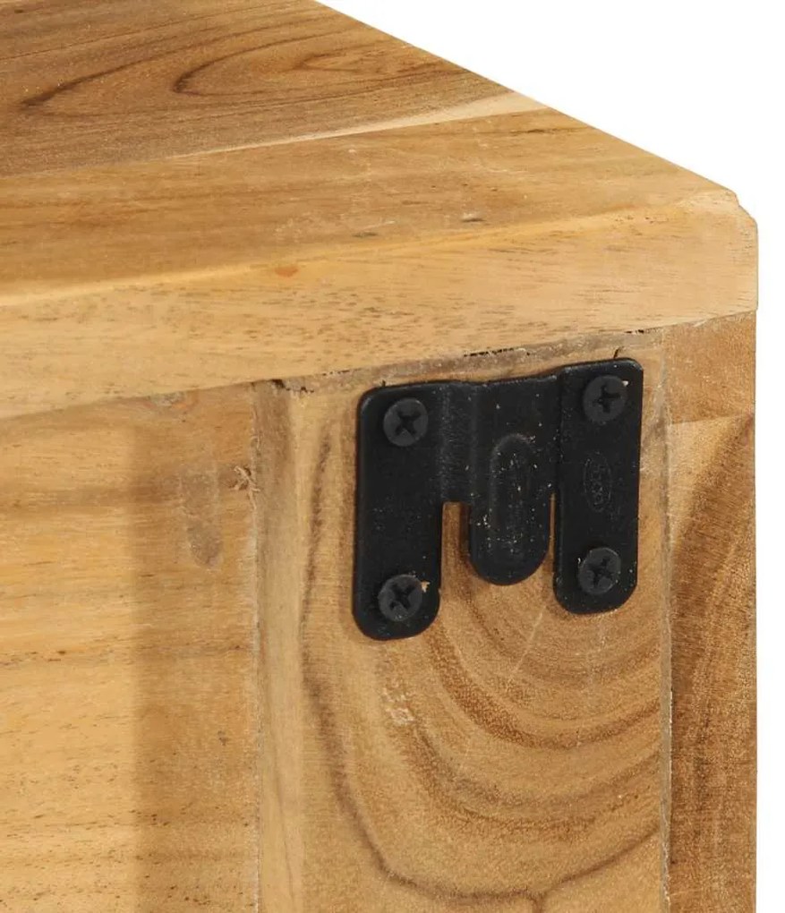 Armário de TV para parede 80x30x19 cm madeira acácia maciça