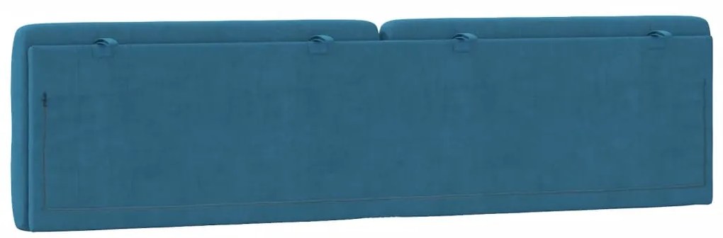 Almofadão de cabeceira 200 cm veludo azul