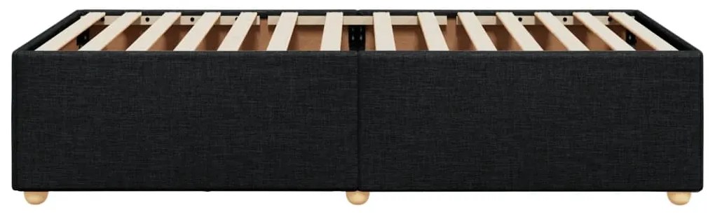 Estrutura de cama sem colchão 90x190 cm tecido preto