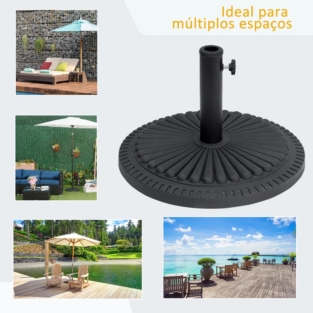 Base para Chapéu de Sol Suporte para Chapéu de Sol Apto para Mastros d