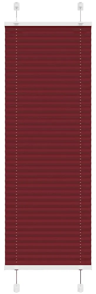 Plissado Cego Bordéus Vermelho 45x100 cm Largura Tecido 44,4 cm
