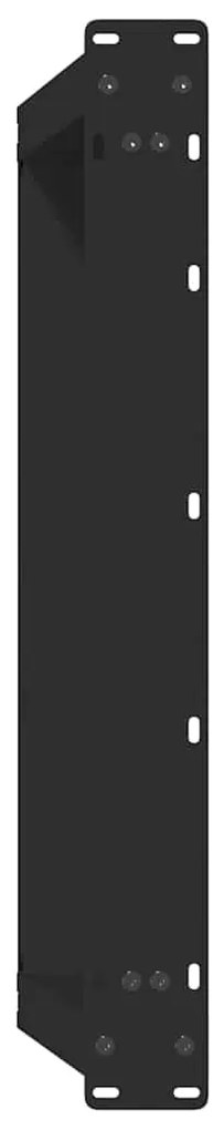 Pés para mesa de centro em formato de U, 2 peças, preto, 70x(30-31) cm