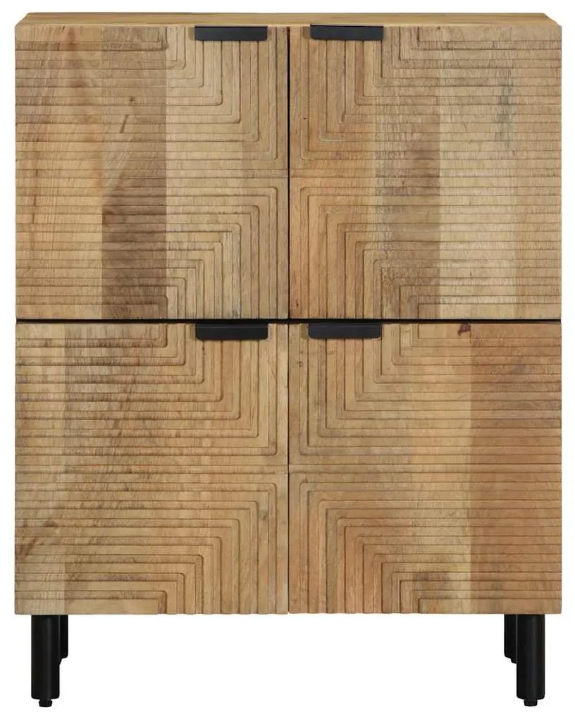 Aparador castanho 60x33x75 cm madeira de mangueira maciça