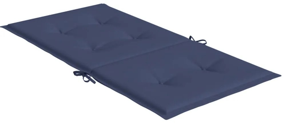 Almofadões p/ cadeira de encosto baixo 4pcs tecido azul-marinho