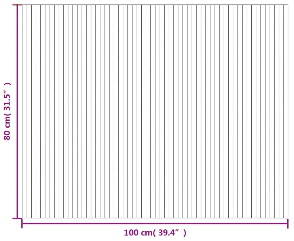 Tapete retangular 80x100 cm bambu cor natural clara
