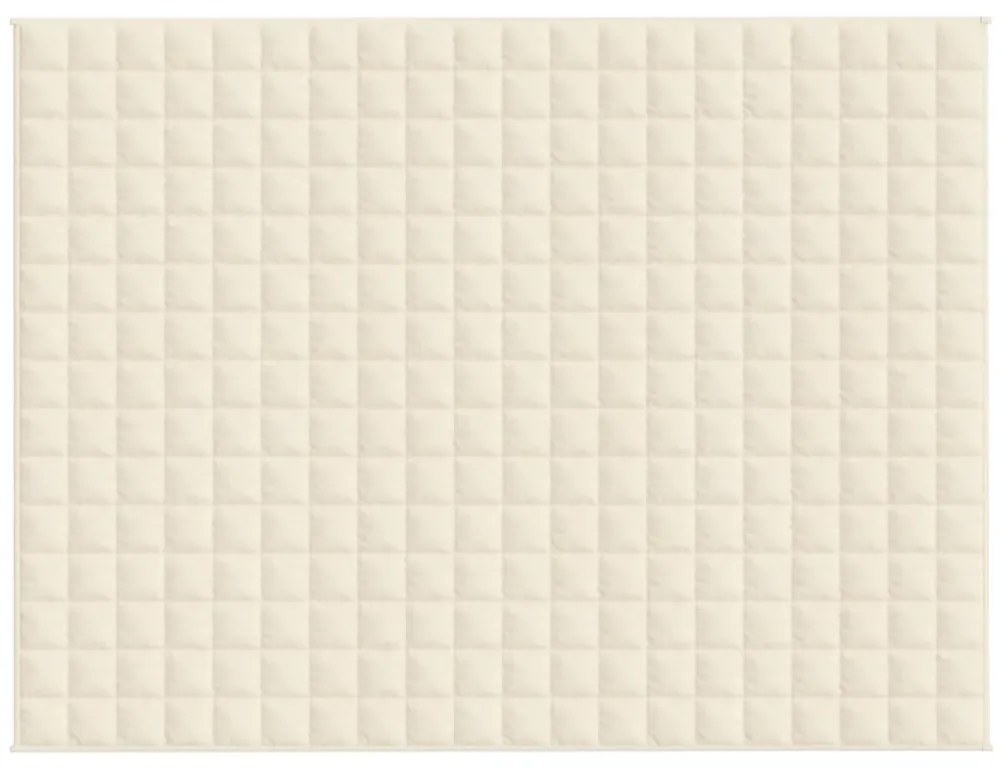 Manta pesada 11 kg 150x200 cm tecido creme-claro