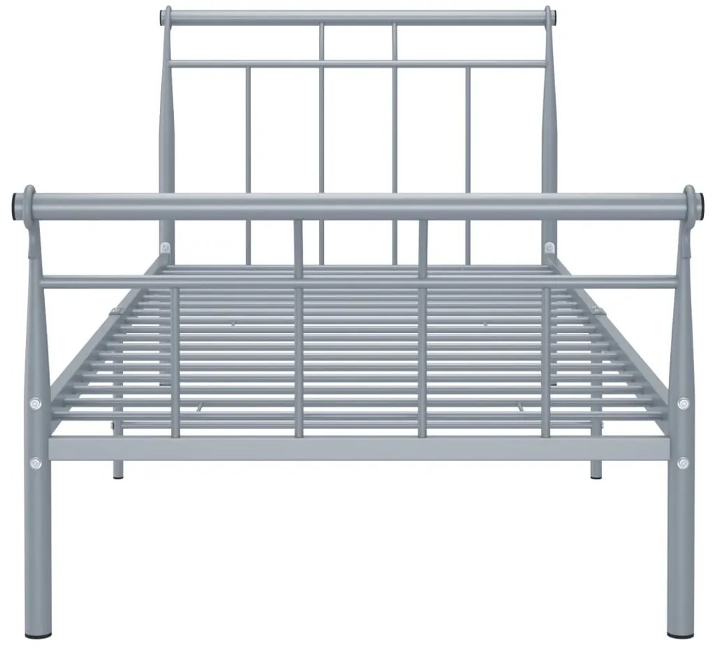 Estrutura de cama 100x200 cm metal cinzento