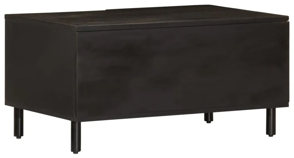 Mesa de centro 80x50x40 cm madeira de mangueira maciça preto