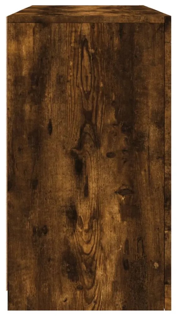 Aparador com luzes LED 123x37x67 cm carvalho fumado
