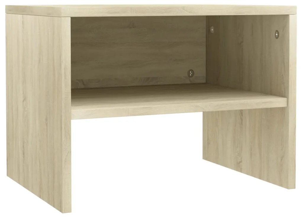 Mesas-de-cabeceira 2 pcs 40x30x30 cm contraplacado carv. sonoma