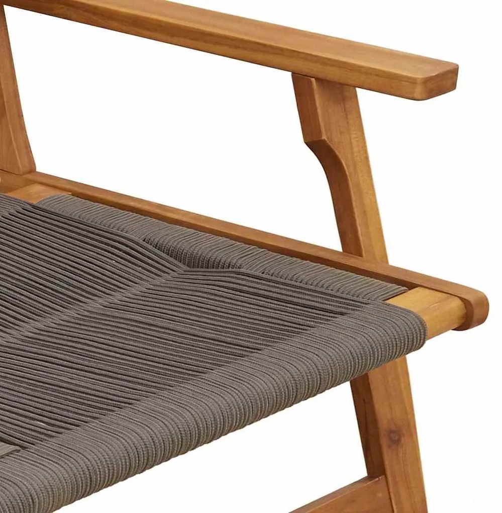 Cadeiras de Jardim 2 pcs Cinzas 67x78x73 cm em Madeira Sólida de Acáci