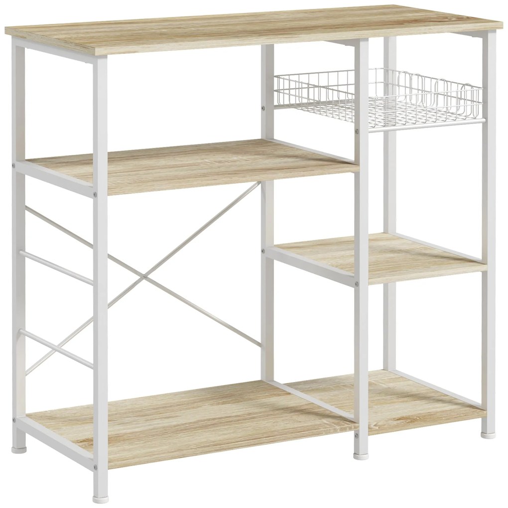 Estante com Prateleiras – Modelo Lucca – 90x40x84 – Madeira – 6 Níveis