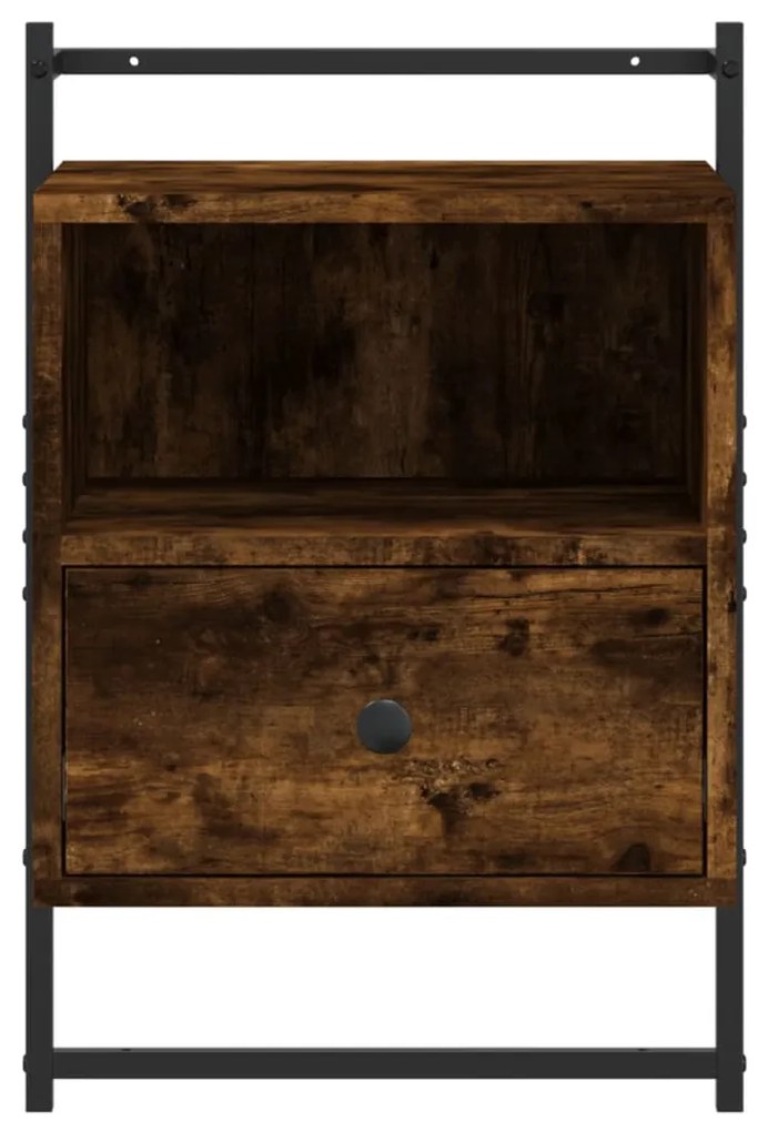 Mesas cabeceira 2 pcs 40x30x61cm deriv. madeira carvalho fumado