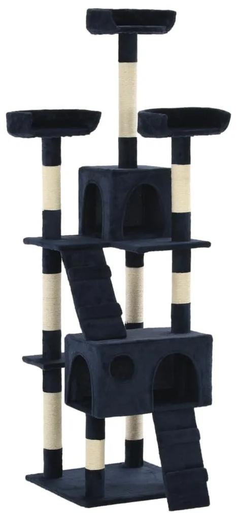 Árvore para gatos c/ postes arranhadores sisal 170 cm azul