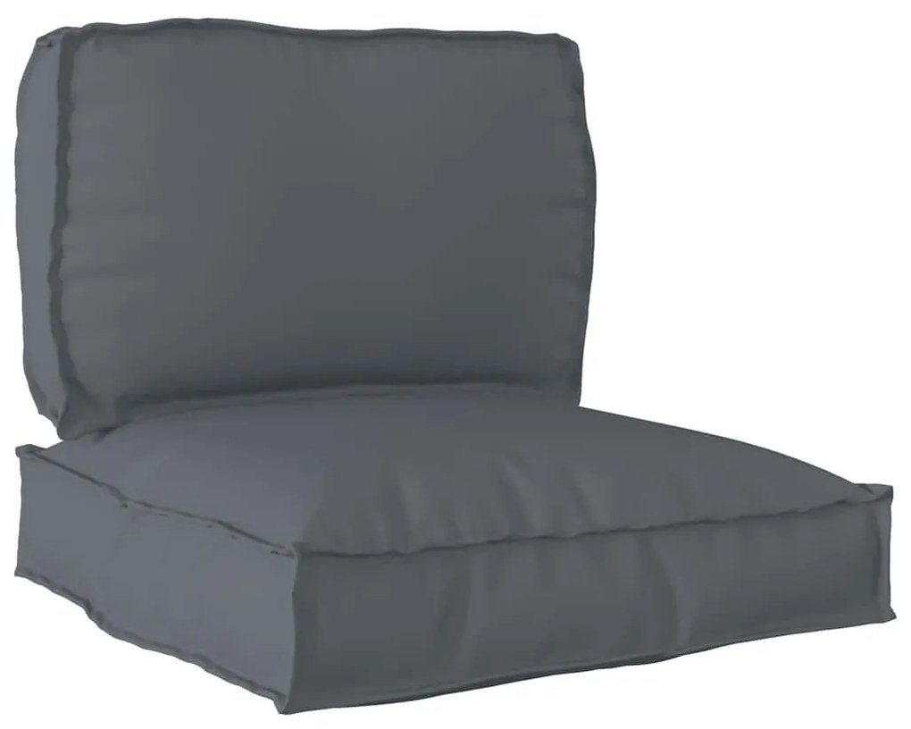 vidaXL Conjunto de Almofadas para Palete 2 Peças Tecido Oxford Antracite