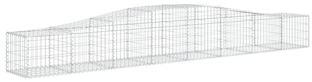 Cestos gabião arqueados 2 pcs 400x50x40/60 cm ferro galvanizado