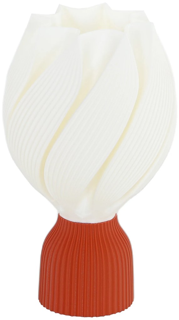 HOMCOM Candeeiro de Mesa com Ecrã de Impressão 3D Candeeiro de Mesa com Desenho de Pétalas com Luz Quente Ø16,5x28 cm Branco | Aosom Portugal