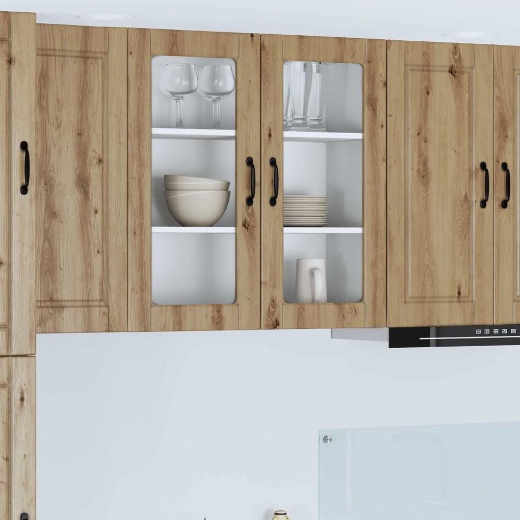 vidaXL Armário de Cozinha com porta Carvalho Artesanal 80 x 31 x 80 cm