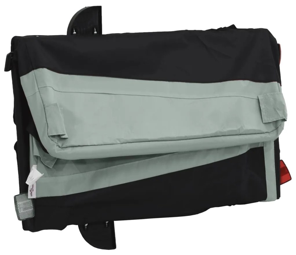 Reboque para bicicleta 45 kg ferro preto e cinza
