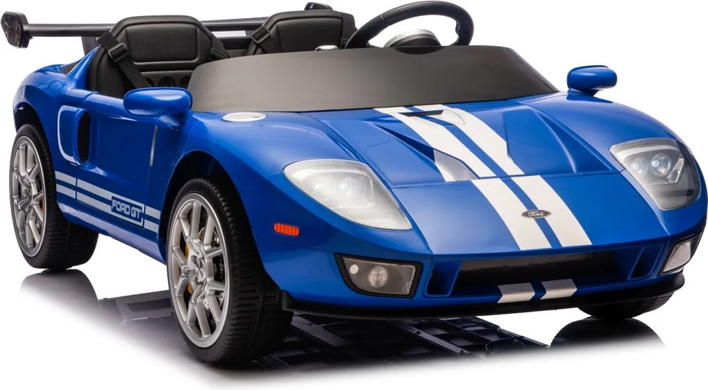 Carro elétrico para Crianças 24V 4x4 Ford GT Rodas Espuma EVA, assento couro ecológico Azul