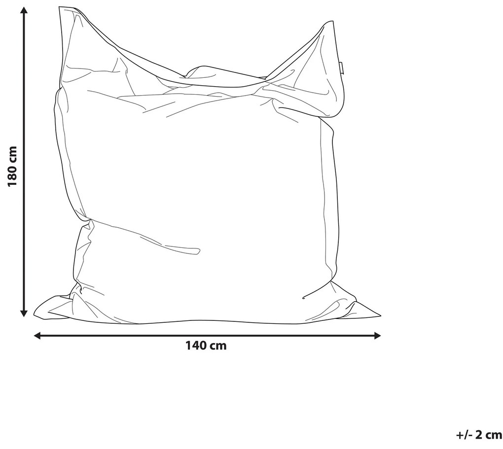 Pufe almofada cinzento escuro 140 x 180 cm FUZZY Beliani