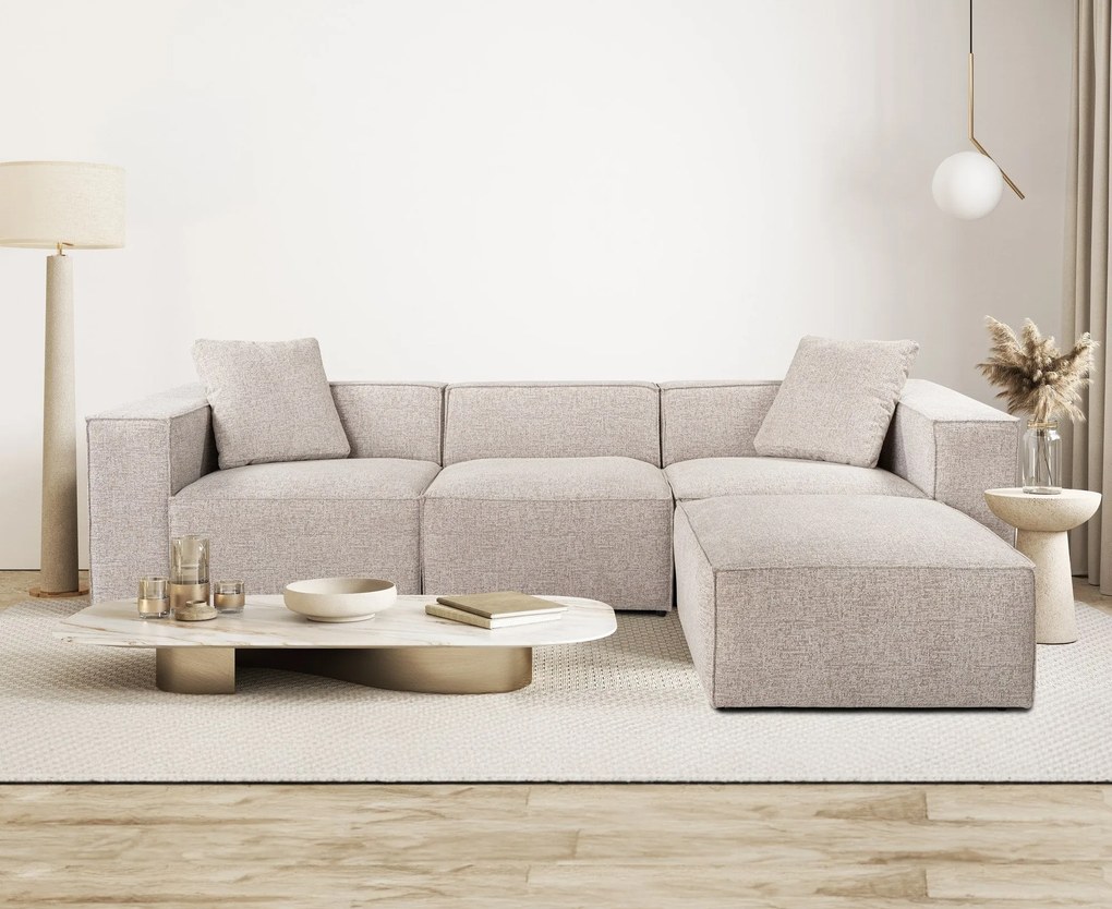 Sofá de Canto Lora – Mocha – 303 cm x 193 cm