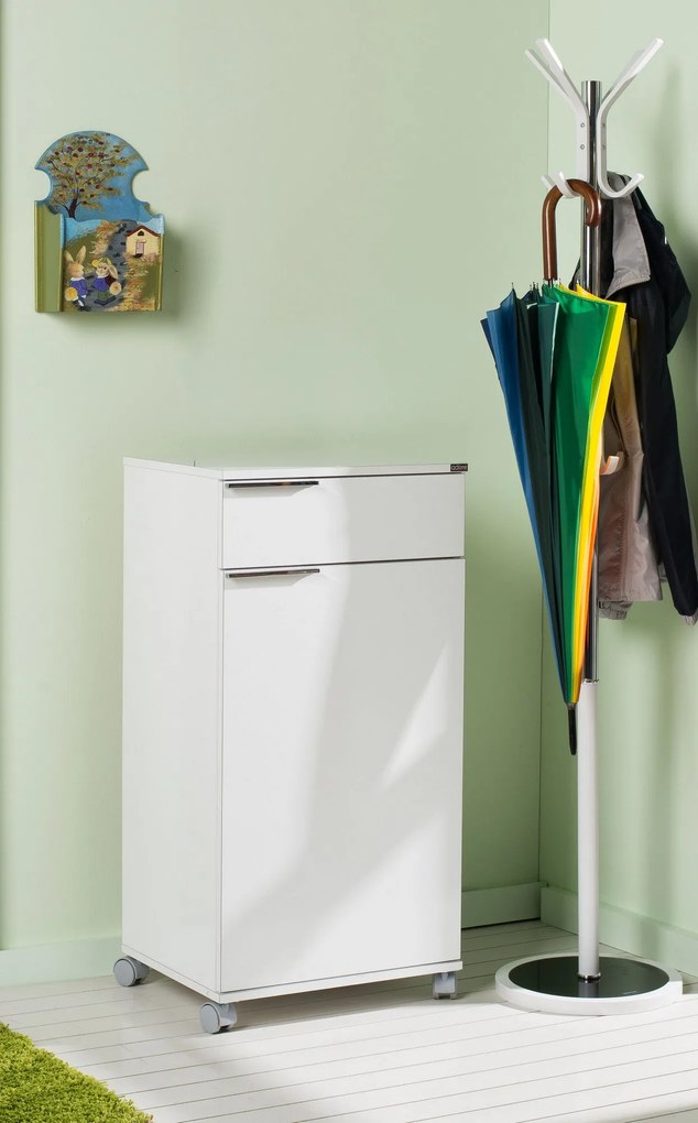 Arquivador de Escritório "Bianco" - Design Moderno - Branco - 50x100x4