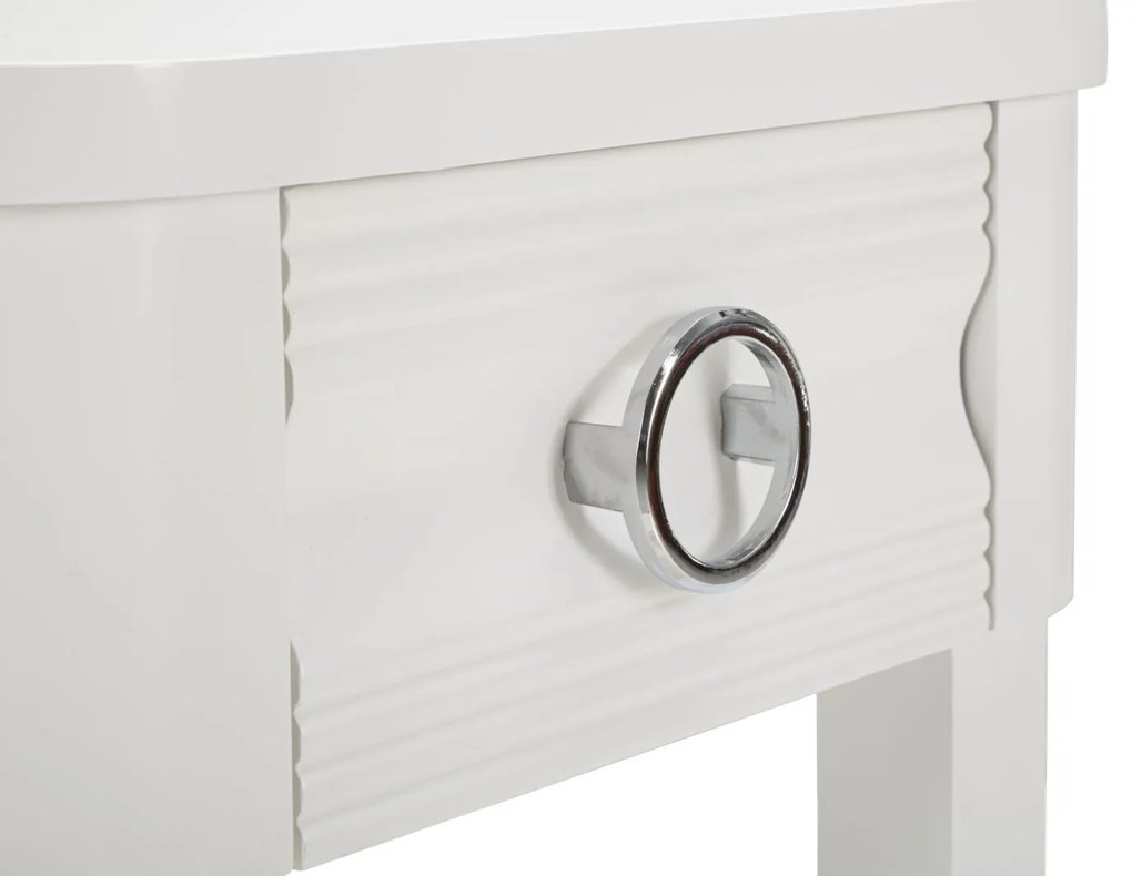 MESA DE CABECEIRA SHINE 45X40X54 CM BRANCA