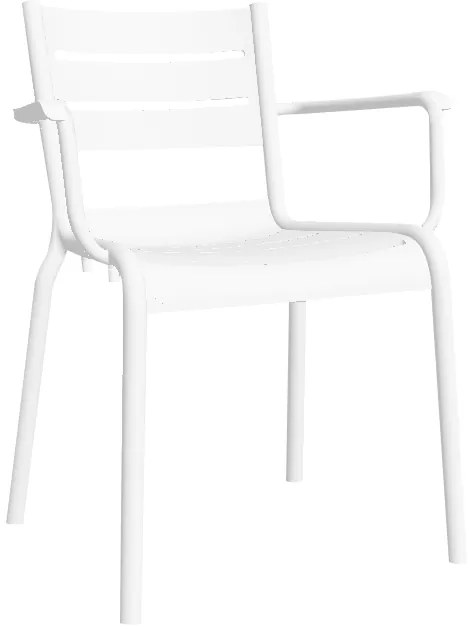 Cadeira SMART c/ braços, Branco – Pack com 16 unidades