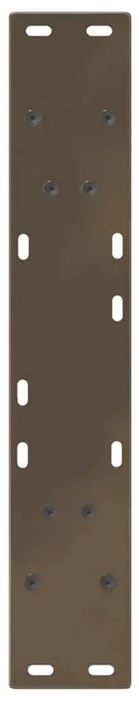 Pés para mesa de jantar em formato de V, 2 peças, aço natural, 60x(72-