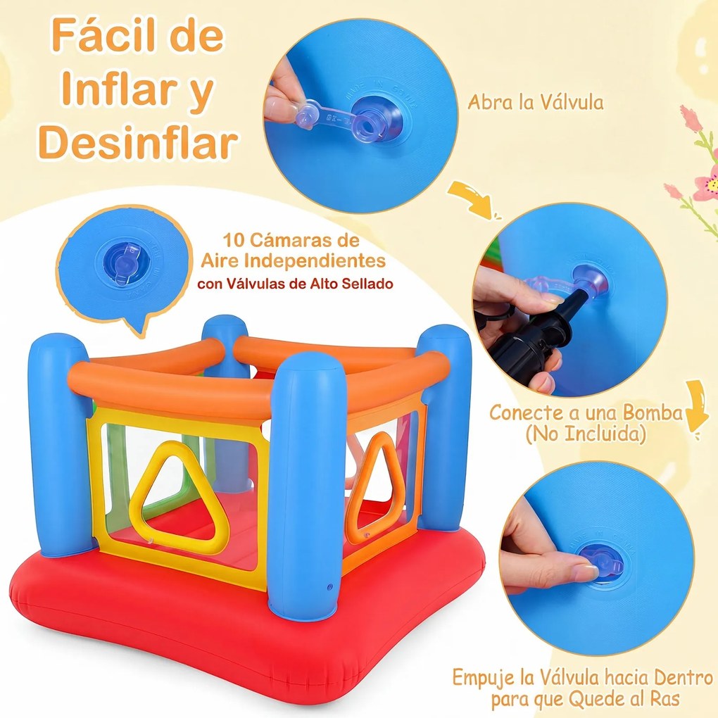 Castelo Insuflável, 160 x 160 x 125 cm, 3 Modos de Diversão, Multicolor 2